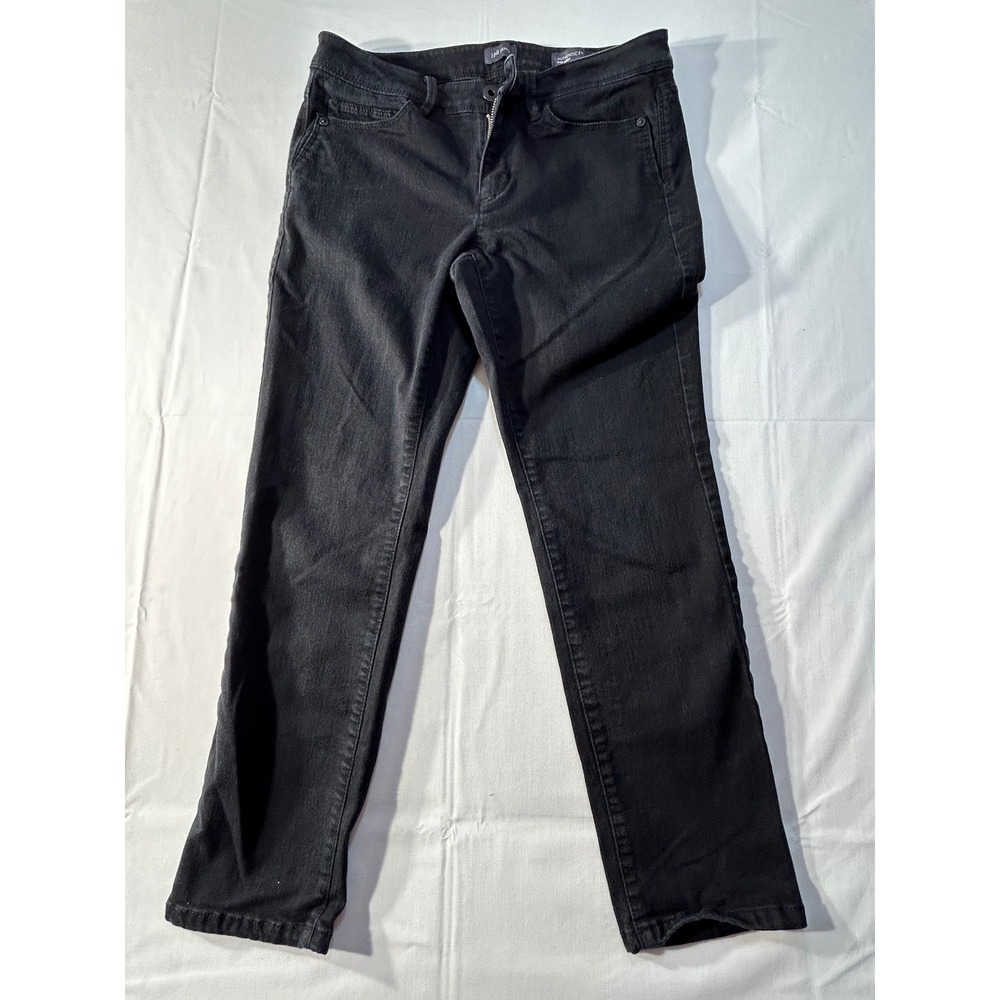 J. Jill Denim Authentic Fit Slim Ankle Jeans Black Petite 6P Stretch Cotton